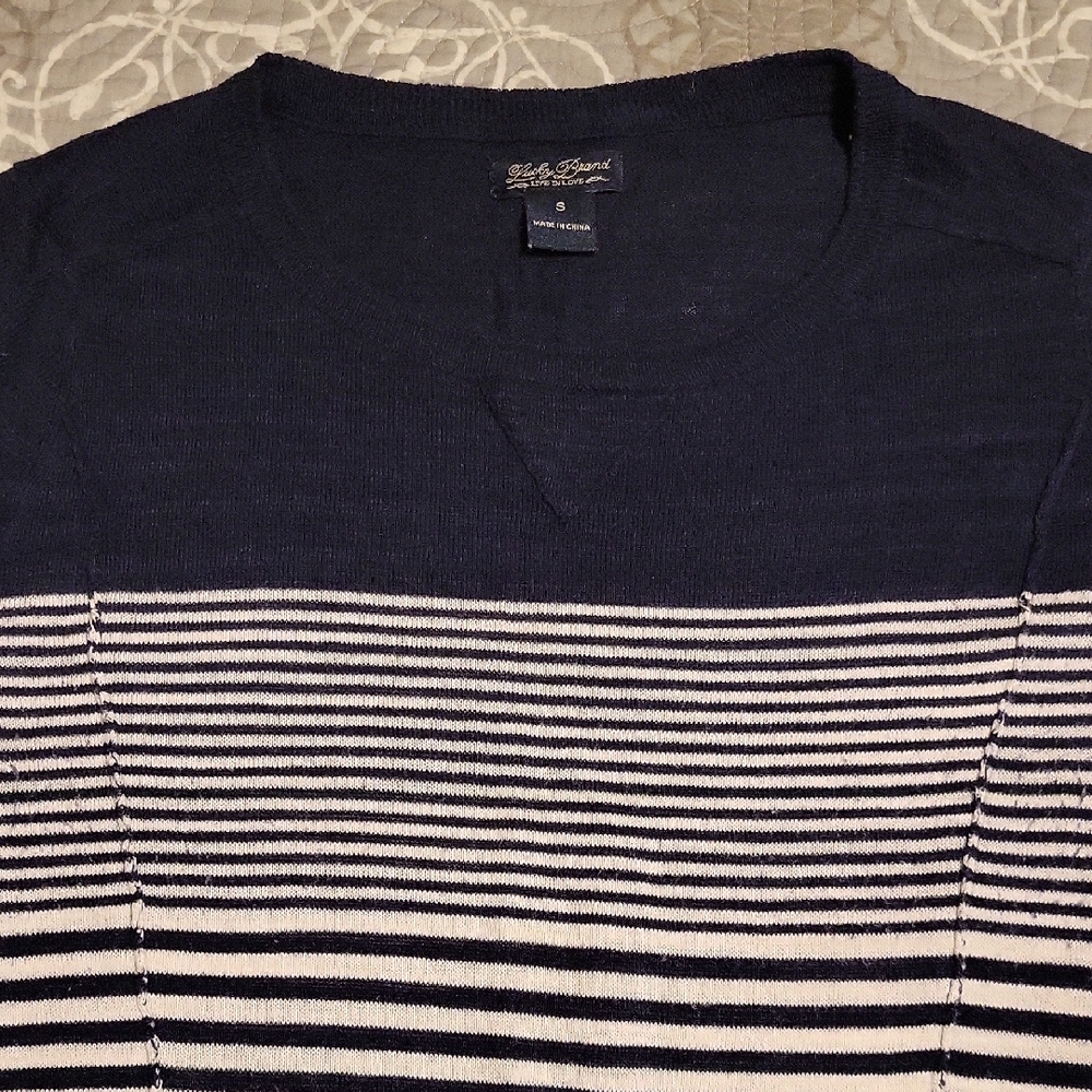 Lucky Brand Navy Knit Sweater - Picture 7 of 12